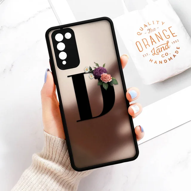 Case for Samsung Galaxy A51 A71 A12 A52S A52 A70 A72 A50 Funda A42 A32 A31 A30 A21S A21 A20s A11 A10s M31 Floral Alphabet Covers O255