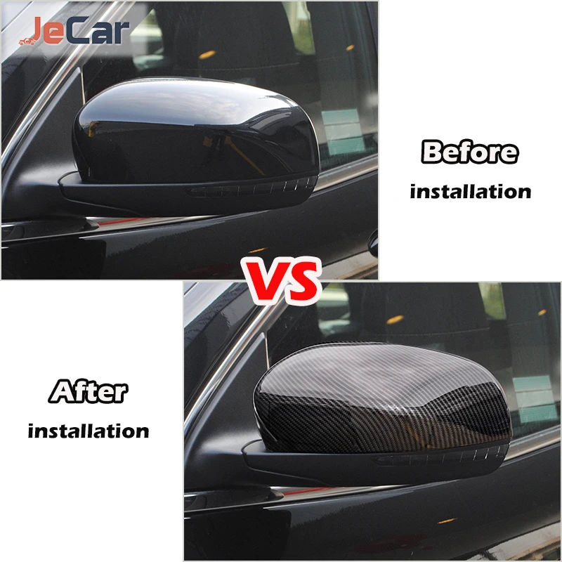Rearview Mirror Protector Auto Mirror Accessories Carbon Fiber Mirror Cap Car Rearview Mirror Shell Cover For Jeep Compass 2017 Up For Jeep Cherokee 2014 Up Rear View Mirror Decoration Car Accessories