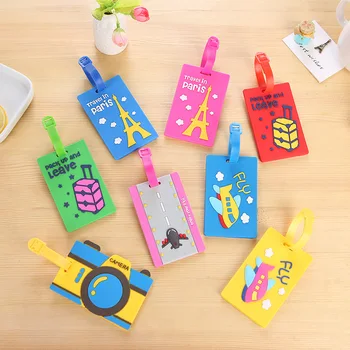 

Travel Accessories Luggage Tag Cute National Flag Silica Gel Suitcase ID Addres Holder Baggage Boarding Tag Portable Label