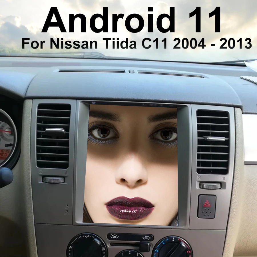 Car Radio Android 11 Video Player For Nissan Tiida 2004 - 2013 Tesla Style IPS Screen Multimedia Carplay Navigation GPS 2din | Автомобили