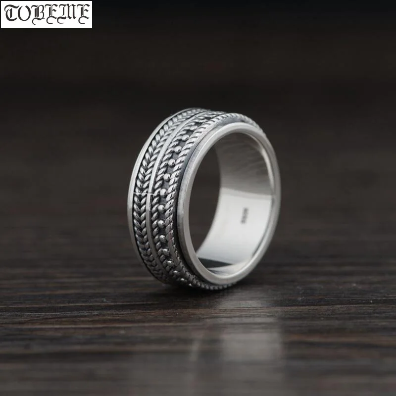 

100% 925 Silver Spinning Ring Rotating Lucky Ring Good Luck Turning Ring