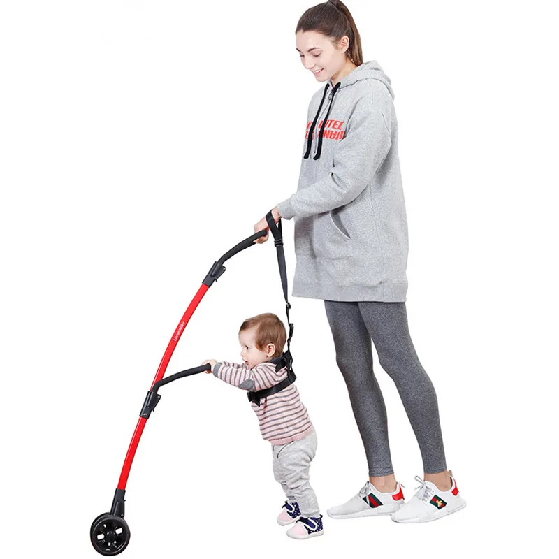 Многофункциональные детские ходунки с колесиком для защиты от падения учимся ходить на талии ребенка Тяговый ремень веревка