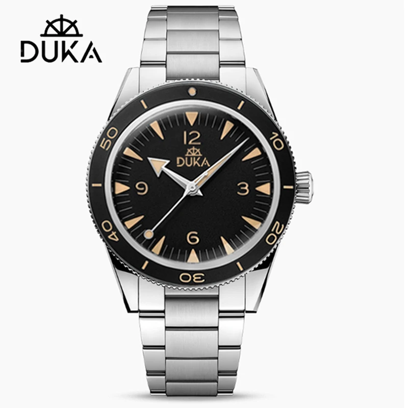 DUKA Fashion Sports Diver Japan NH35A Mechanical Self-Winding Watch Men's Stainless Steel 200M Waterproof | Наручные часы