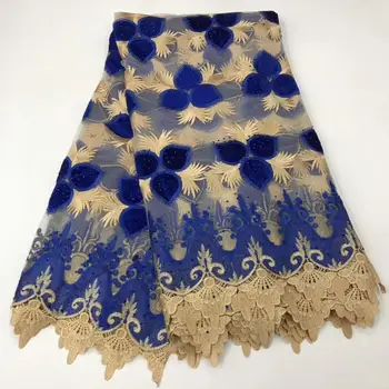 

African Tulle Mesh Rhinestones Velvet Lace Fabric High Quality French Nigerian Net Lace Fabric for Wedding Dres