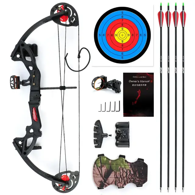 US $89.99 Compound Teens KidsAdjustable Twin 29lbs Archery Hunting Equipment