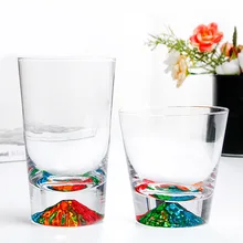 Красочное горное стекло Fuji Снежная кружка с горой японский стиль стеклянная кружка для сока бар тумблер для виски Уникальный Бокал для вина подарок