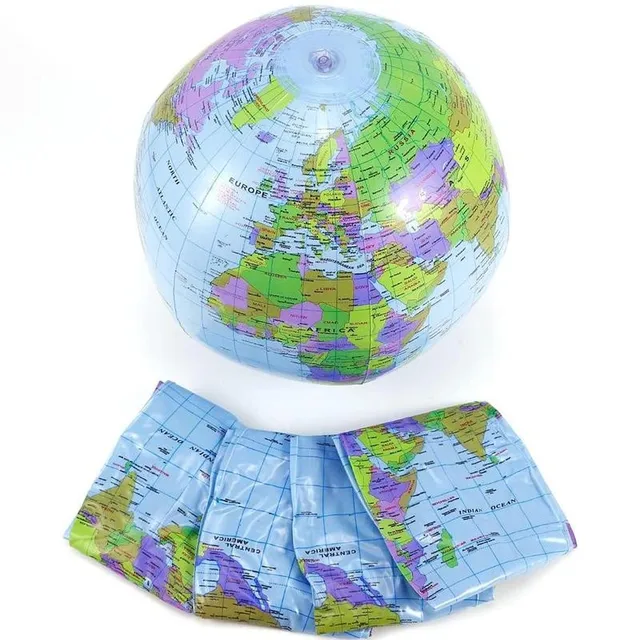 Inflatable Globe Education Geography Toy Map Balloon Beach Ball 40cm Develop Intelligence Non-toxic Materials Pvc Durable Map 3