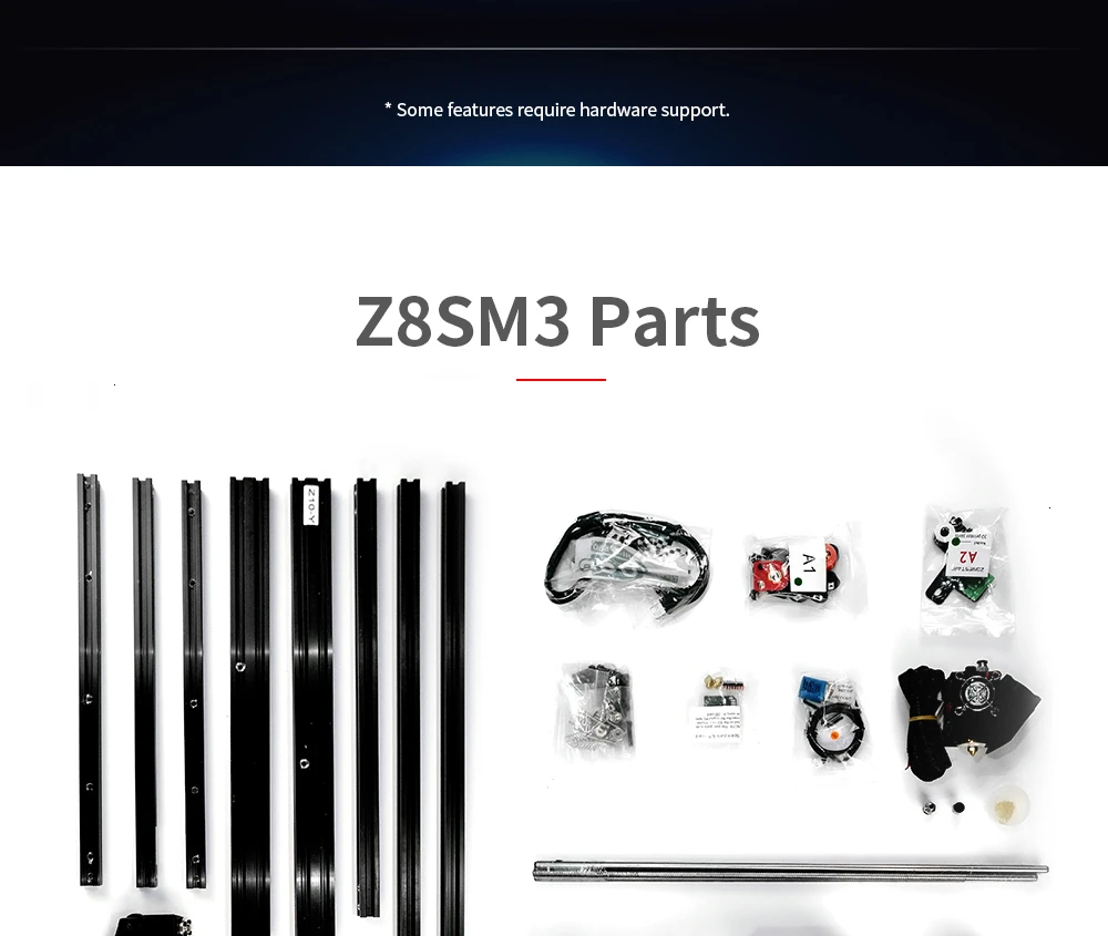 ZONESTAR новые тройной экструдер большой Размеры Auto Mix Цвет 3-в-1 из быстрый монтаж Полный металлический каркас 3D-принтеры DIY Kit