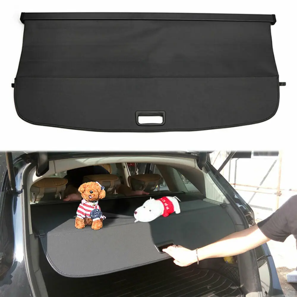 BLK Cover Retractable Rear Trunk Cargo Luggage Shade For Jeep Cherokee 2014-2017 2017 Jeep Grand Cherokee Limited Cargo Cover