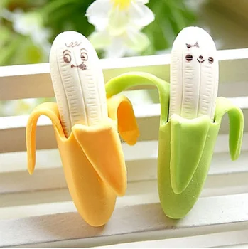 

4Pcs Student Stationery Student Prizes Exquisite Creative Expression Banana Eraser
