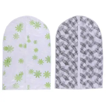 

PEVA Transparent Printing Waterproof Suit Dust Cover Clothing Hanging Bags