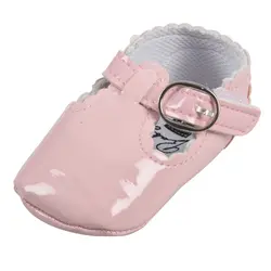 Нескользящая обувь для новорожденных девочек с бантиком; кроссовки с мягкой подошвой; 0-6M S