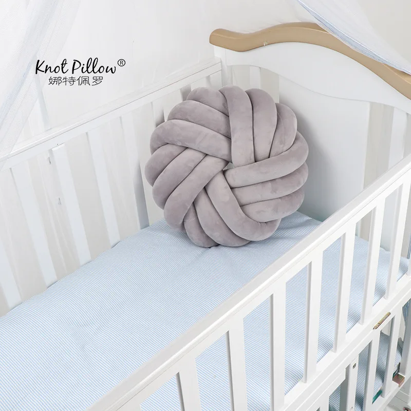 Denmark INS Hot Selling Three-ply Knot Circle Cushion DIY Hand-woven round Cushion