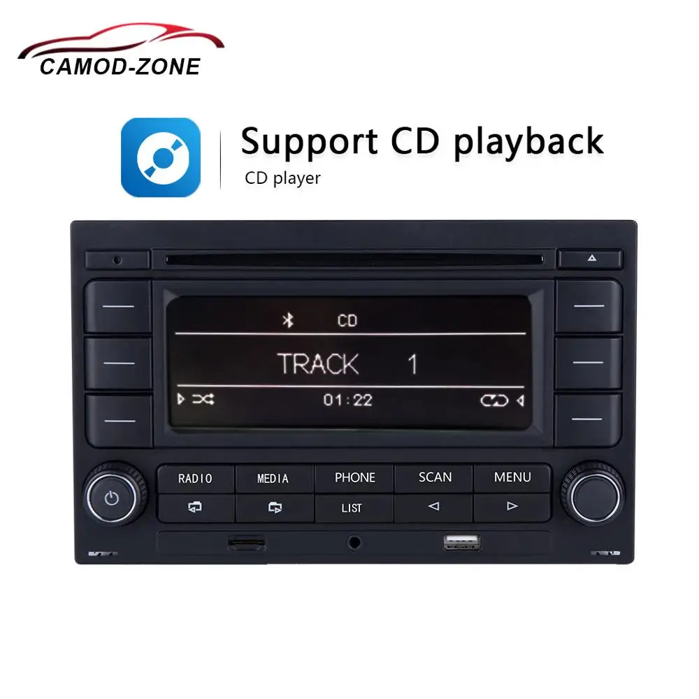 Автомобильный радиоприемник Bluetooth RCN210 CD плеер USB MP3 AUX 31G 035 185 для VW Polo 9N Golf Jetta MK4 Passat