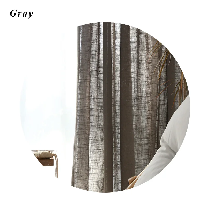Chicity японский Тюль занавески s для гостиной спальни кухни Тюль занавески для окна вуаль занавески прозрачные окна драпировка двери - Цвет: Gray