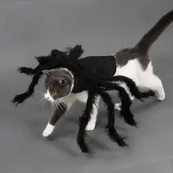 Костюмы для косплея на Хеллоуин, кошек, маленьких собак, паука, одежда, ужас, длинные меховые ножки, Забавный костюм, чихуахуа Йорк