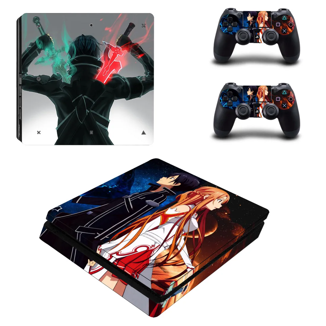YSP4S-0345 Sword Art Online SAO PS4 тонкая наклейка Play station 4 кожа Наклейка для playstation 4 PS4 Slim консоль и контроллер кожи - Цвет: YSP4S-0345