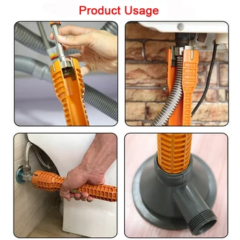 

New Faucet and Sink Installer Wrench Anti-Slip Handle Double Head Wrench Tool Extra-long Design Wrench Tools