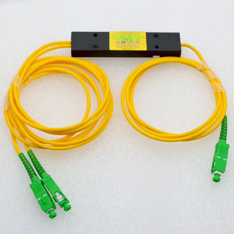 

GONGFENG 10PCS New 1:2 Taper type SC/APC Optical Fiber Splitter 50:50 Optical Splitter Telecom Wholesale Free shipping