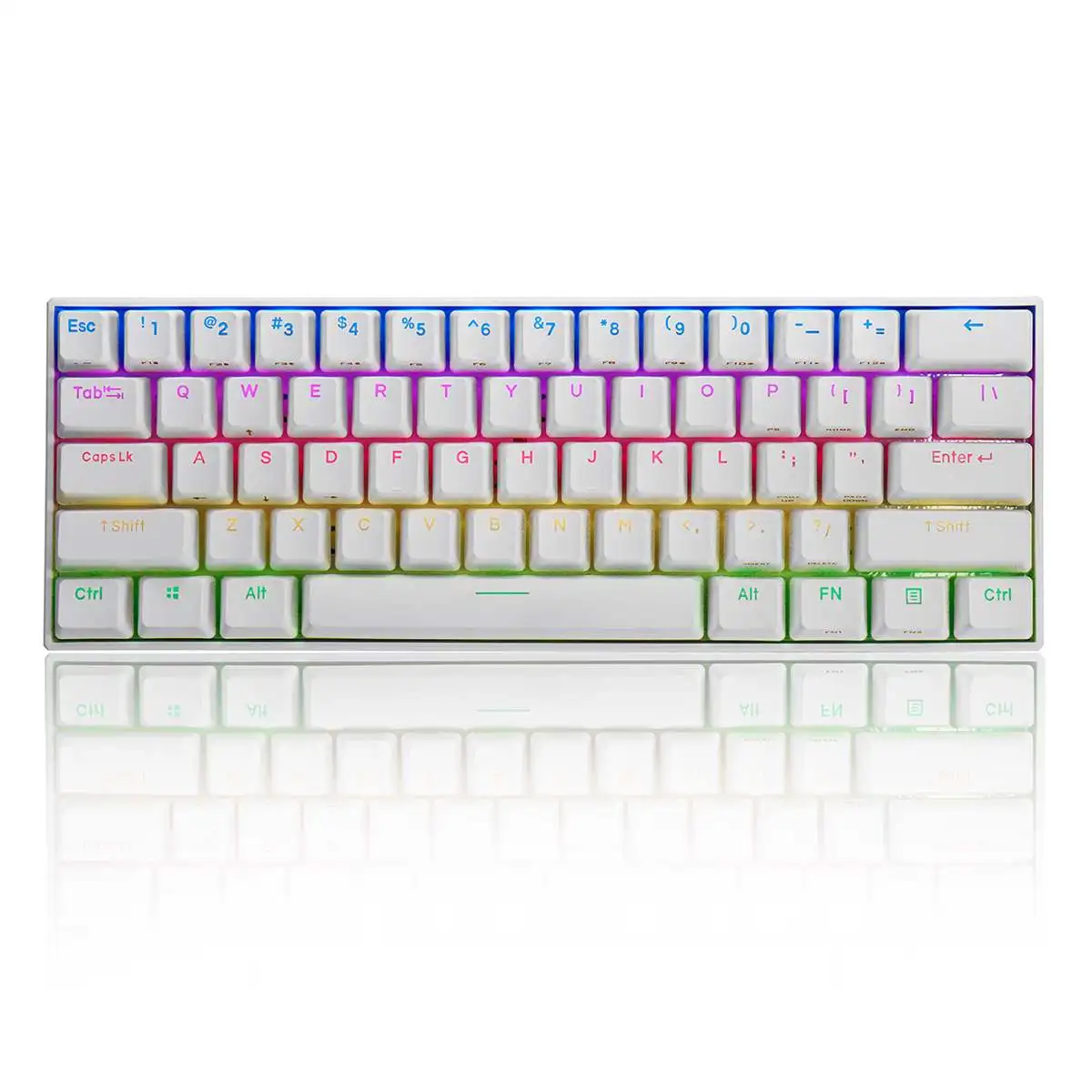 Portátil sem Fio Teclado de Jogos Novo Feker Mini Bluetooth Tipo-c 60% Teclado Mecânico Rgb Pbt Keycaps 5.0