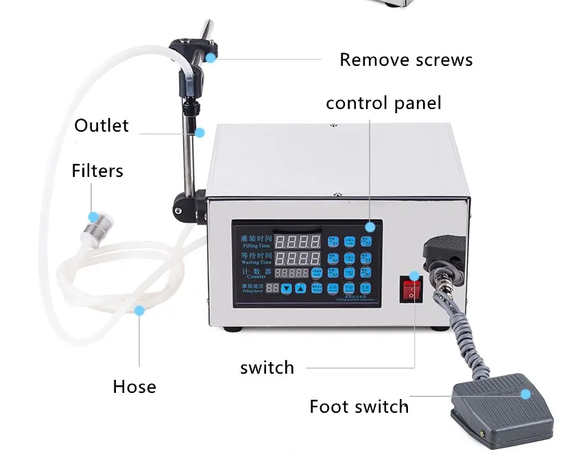 

Filling machine electric GFK-280 / 680 sub machine CNC liquid quantitative filling machine automatic small beverage filling mach