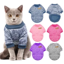 Йоркская кошка Мопс маленькая куртка Котенок Pet костюм для чихуахуа свитер теплая одежда для кошек собак осень собаки кошки зимняя одежда