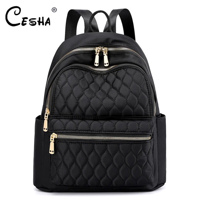 Fashion Diamond Lattice Women Backpack Durable Fabric Nylon Backpack Pretty Style Girls School Backpack Female Travel Backpack 1