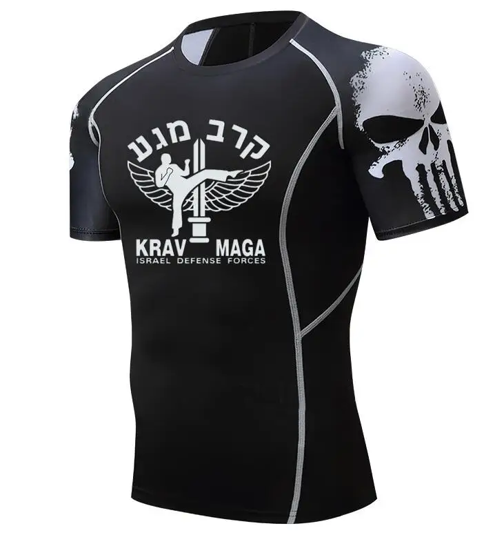 Мужские футболки Israel Krav maga компрессионные 3D подростковые Трикотажные изделия с