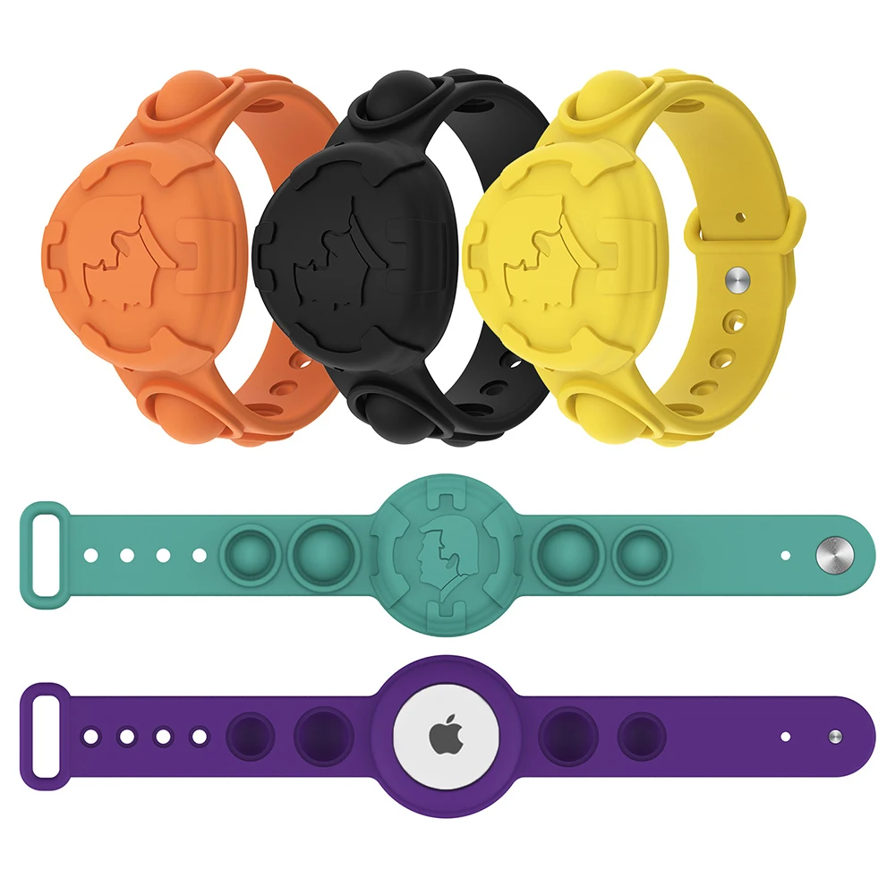 Custodia Protettiva In Silicone Anti-Smarrimento Per Braccialetto Protettivo Airtag Per Cinturino Airtag Airtag Tracker Apple Airtag Con Push It Bubbl