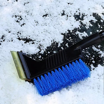 

Multifunctional Snow Brush Stainless Steel Ice Shovel Blue Telescopic Defrost Tool For Car Windshield Snow Removal Tool