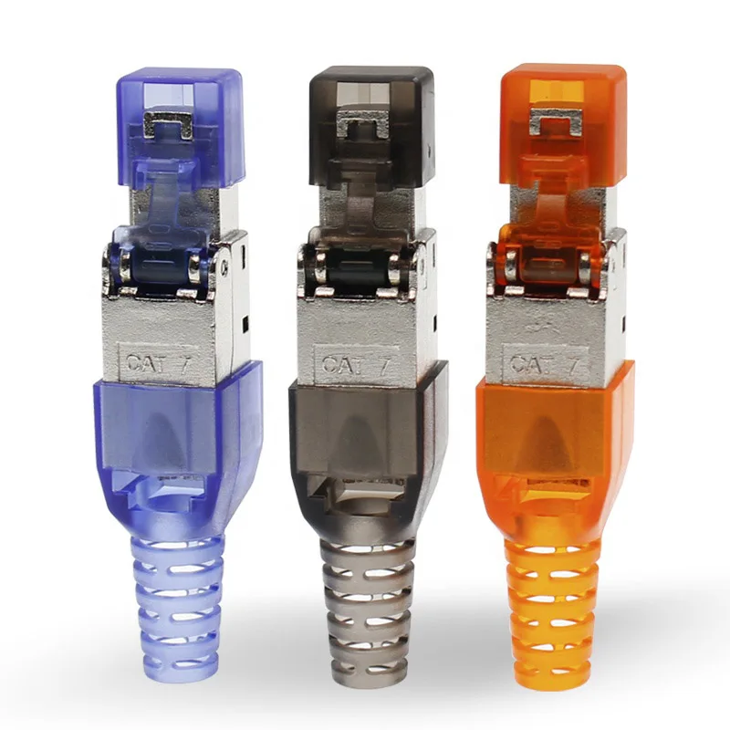 Manufacturing Price Toolless Shielded Cat6a Cat7 Field Connection Modular Plug Tool-Free RJ45 |