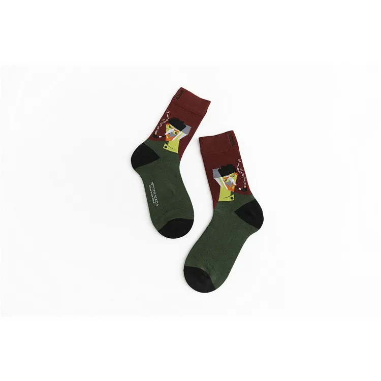 Мужские носки в стиле унисекс с рисунком, 100 хлопок, Harajuku, цветные мужские носки, 1 пара, подарки, Размеры 35-43 - Цвет: 8115-3