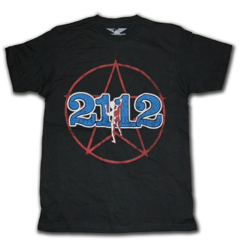 Rush T Shirt - 2112 Tour Replica Officfial Prog Rock With Back Print Import(1) | Мужская одежда