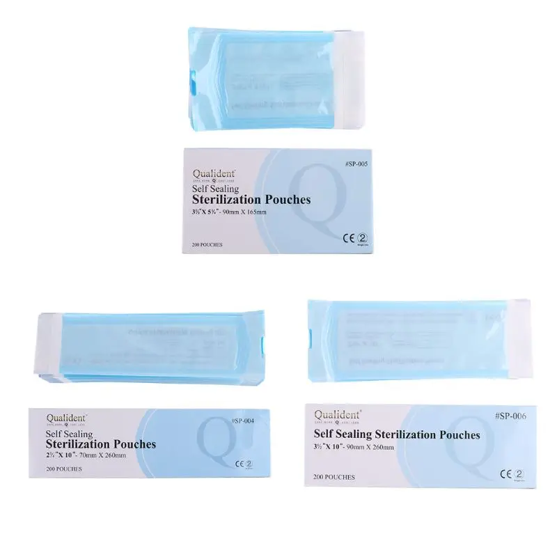 

200pcs/box Self Sealing Sterilization Pouches Disposable Medical Grade Bag Tattoo Lab Tools Storage 3 Sizes