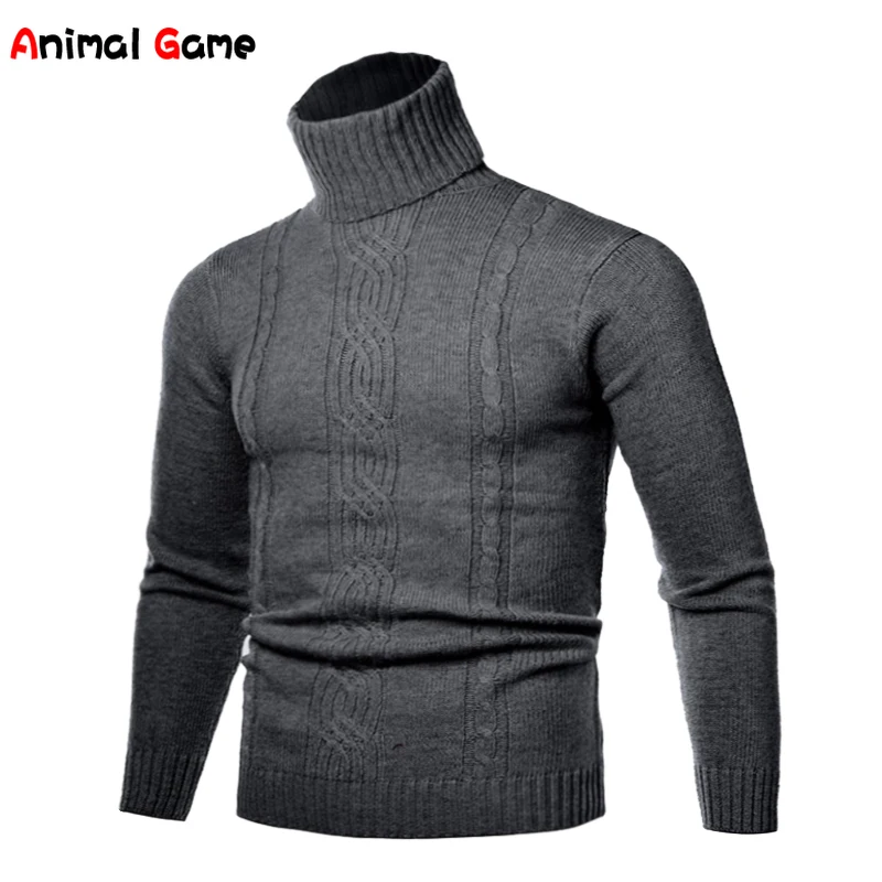Winter Braid Men's Pullovers Oversized Sweater Pullover Women Knitted Jumpers Vintage Turtleneck Sweaters Clothing