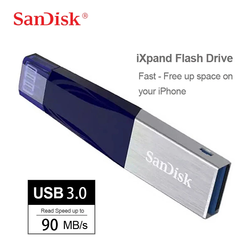 SANDISK USB3.0 флэш накопитель 64 ГБ 128 256 Micro Usb флеш Lightning/Otg для iPhone/iPad/iPod карта памяти|drive