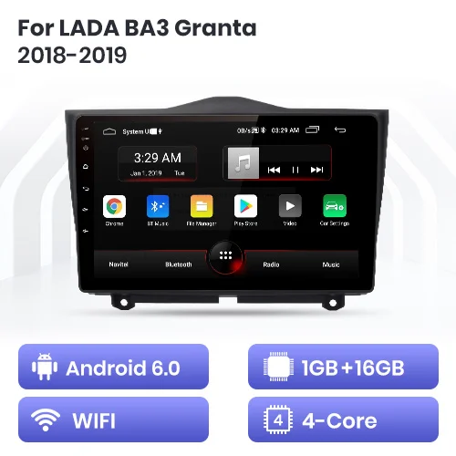 Junsun V1 2G+ 32G Android 9,0 DSP для Лада ВАЗ гранта кросс автомобильный Радио Мультимедиа Видео плеер навигация gps 2 din dvd - Цвет: 1-16GB for wifi