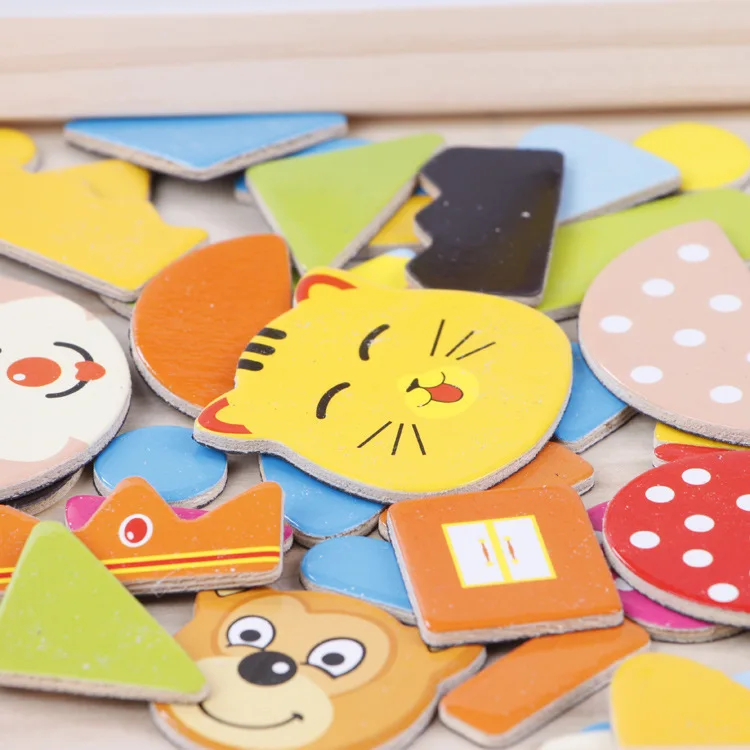 

Educational Early Childhood Cognitive Toy Magnetic Joypin Wooden Toys Children Magnetic Jigsaw Puzzle Animal Jigsaw Puzzle