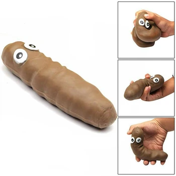 

New 14cm Simulation Cute Expression Stool Slow Rising Toys Soft Squeeze Relief Stress Scented Funny Tricky Toys