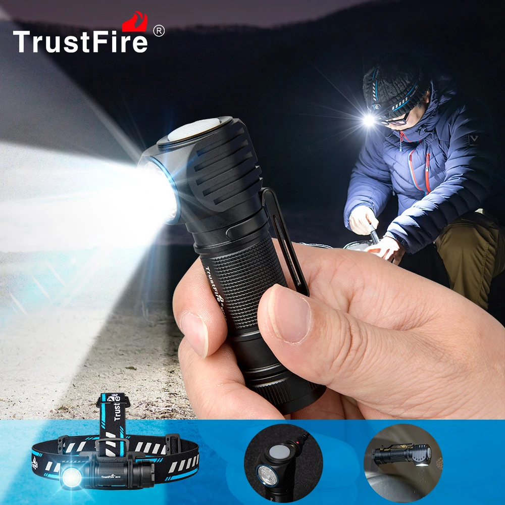 Faire Clignoter La Lampe Torche Trustfire – lampe de poche à Led MC18 EDC, torche, éclairage extérieur,  magnétique, Rechargeable par USB, 1200, lampes de travail, IPX8, 18650  Lumens | AliExpress