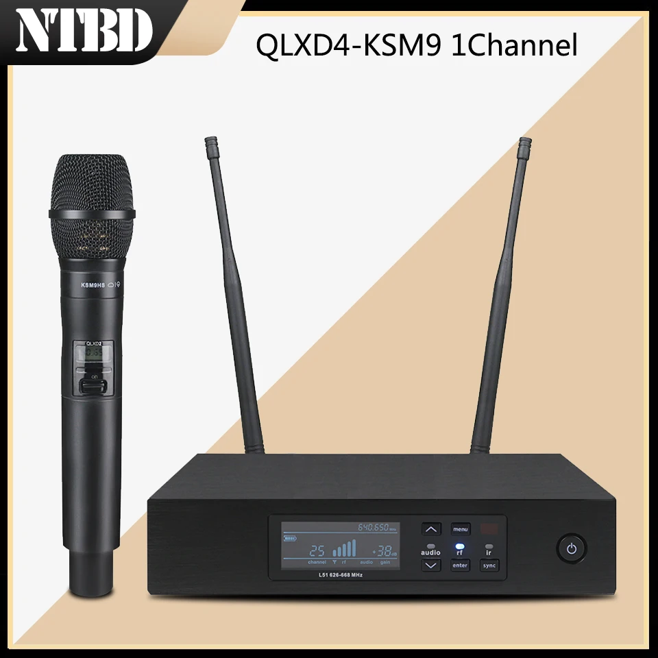 

High Quality QLD4 ksm9hs UHF Wireless Microphone System Handheld Condenser Professional True Diversity stage performances