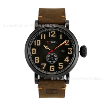 

PopularHot Selling Gift MEN'S Watch Date Week Belt Watch Waterproof Quartz Sports MEN'S Watch