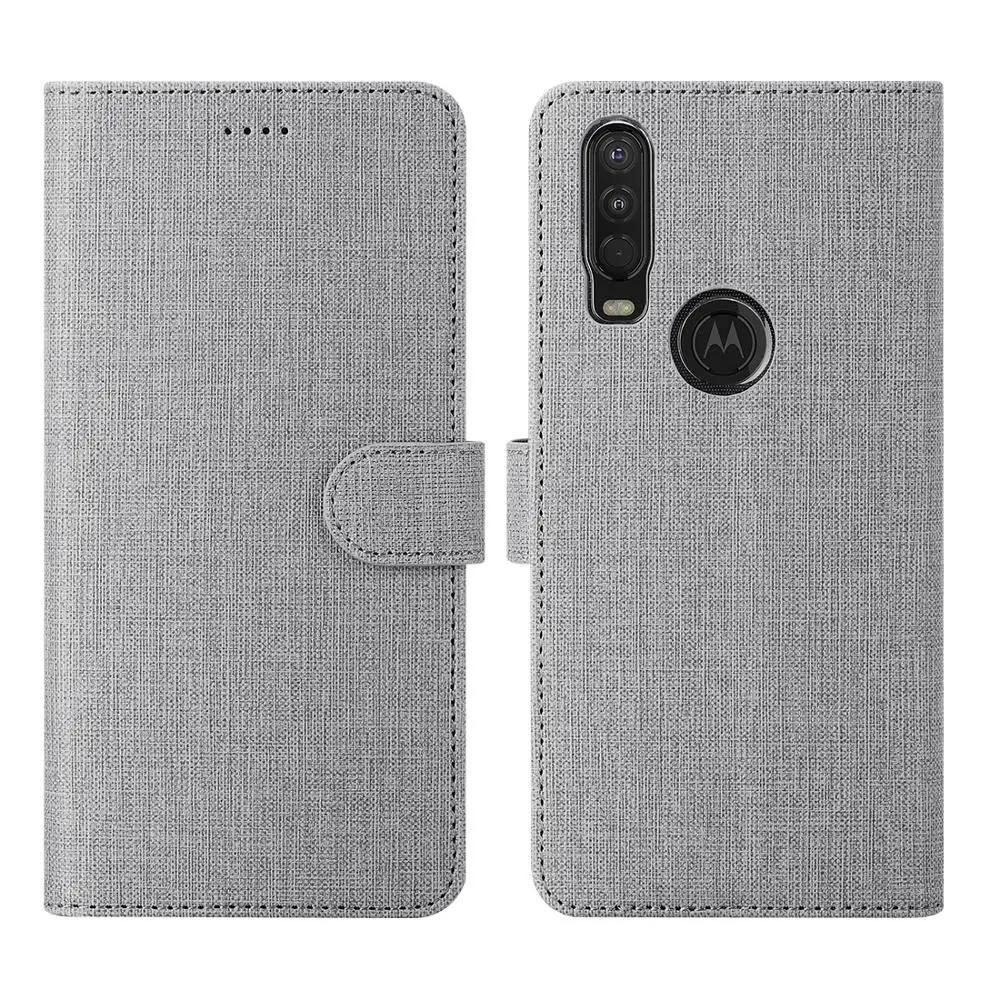 Для Motorola Moto One Action раскладной чехол с держателем карты кобура магнитное