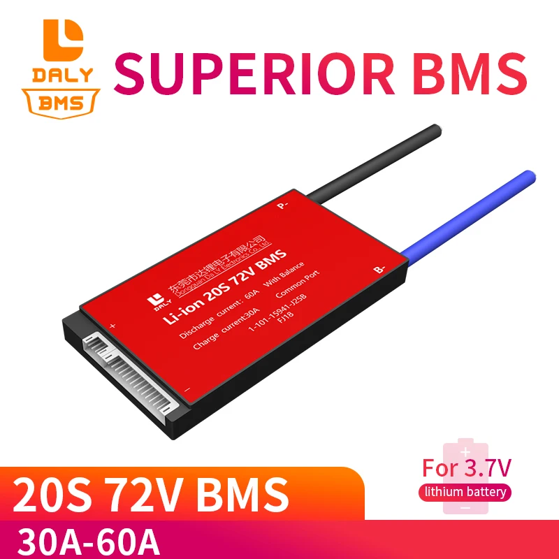 Bms 3.7 bms 30a 40a 50a 60a bateria bms carga tensão 18650 v com equilíbrio 54.6v bateria de íon de li da e bicicleta do bloco 20s 72v da bateria de v|Acessórios para baterias| - AliExpress