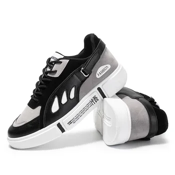 

New Running Shoes For Men Summer Sneakers Breathable leather Outdoor Sport Shoes Men Increase Black Upper Lace Up Male Shoes