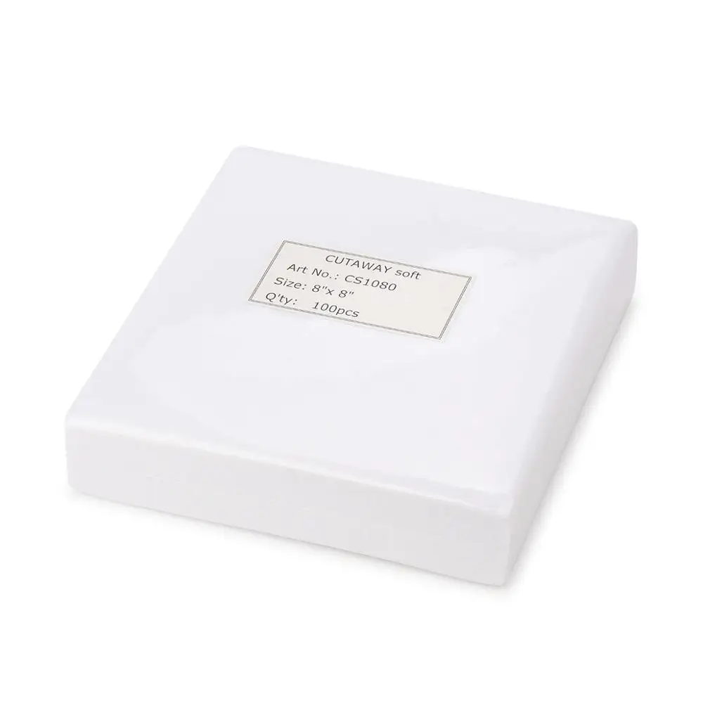 

Simthread 100 Pieces Heavy Cutaway Soft embroidery Stabilizer Backing 80 grams 2.8 Ounce