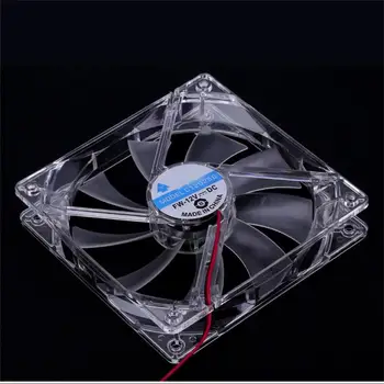 

Cooling Fan PC Computer Fan Quad 4 LED Light 120mm 12V PC Computer Case Fan Quiet Molex Connector Easy Installed Fan