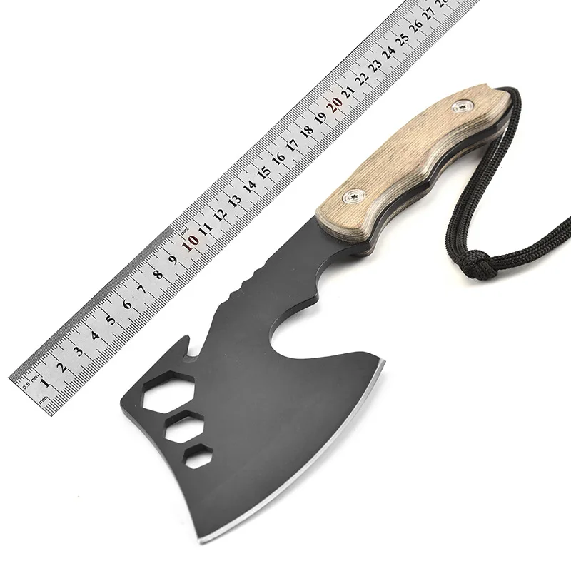 

Stainless Steel Camping Outdoor Multifunctional Axe Tactical Hunting Knife Tomahawk Warfare Blade with Nylon Sheath