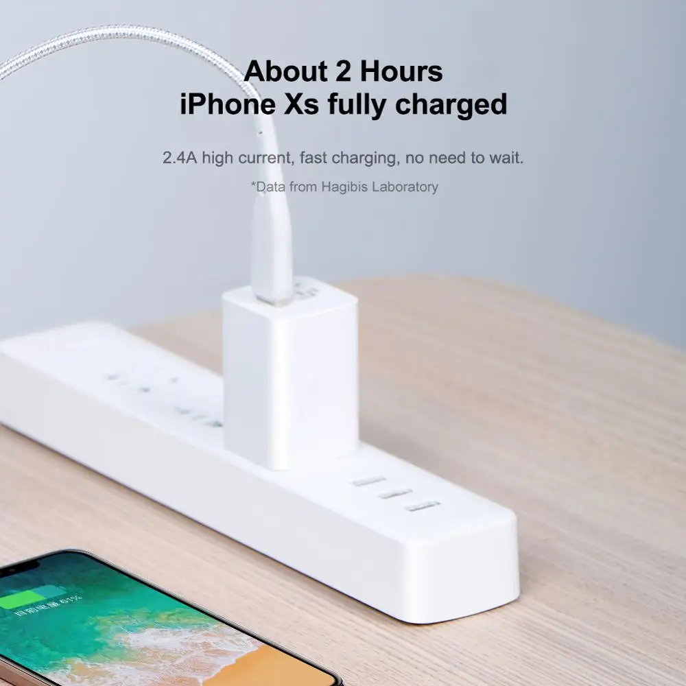 Usb кабель Hagibi MFi для iPhone 11 Pro X XS 8 2 4 А быстрой зарядки 6 передачи данных зарядный