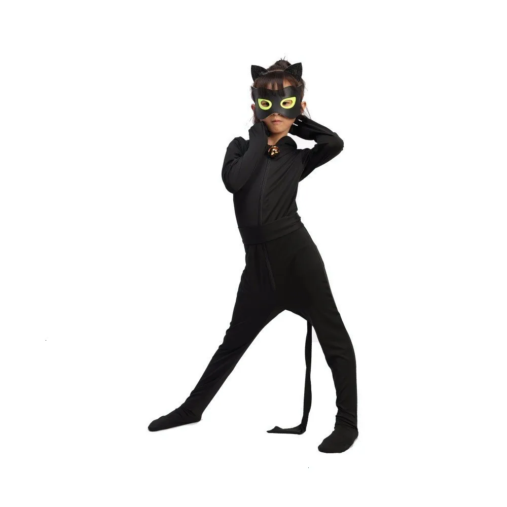 

Lady cosplay bug costume red black Fantasia Kids Adult bug costume Women Child Spandex Jumpsuit Halloween Marinette 1109 orders